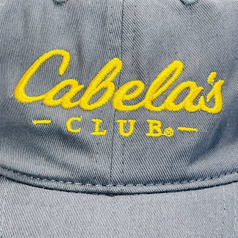 Cabela's Hat Cap Strapback Gray Yellow One Size Adjustable Embroidered Adult Men - Picture 8 of 8